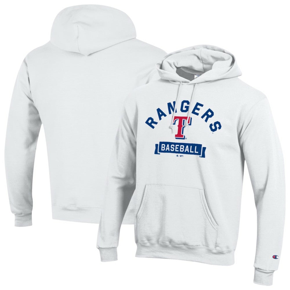 Texas Rangers Champion Eco Powerblend Hoodie - White - MLB Sale