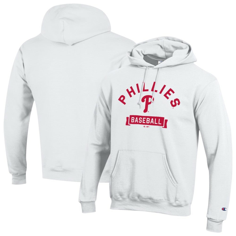 Philadelphia Phillies Champion Eco Powerblend Hoodie - White - MLB Lifestyle