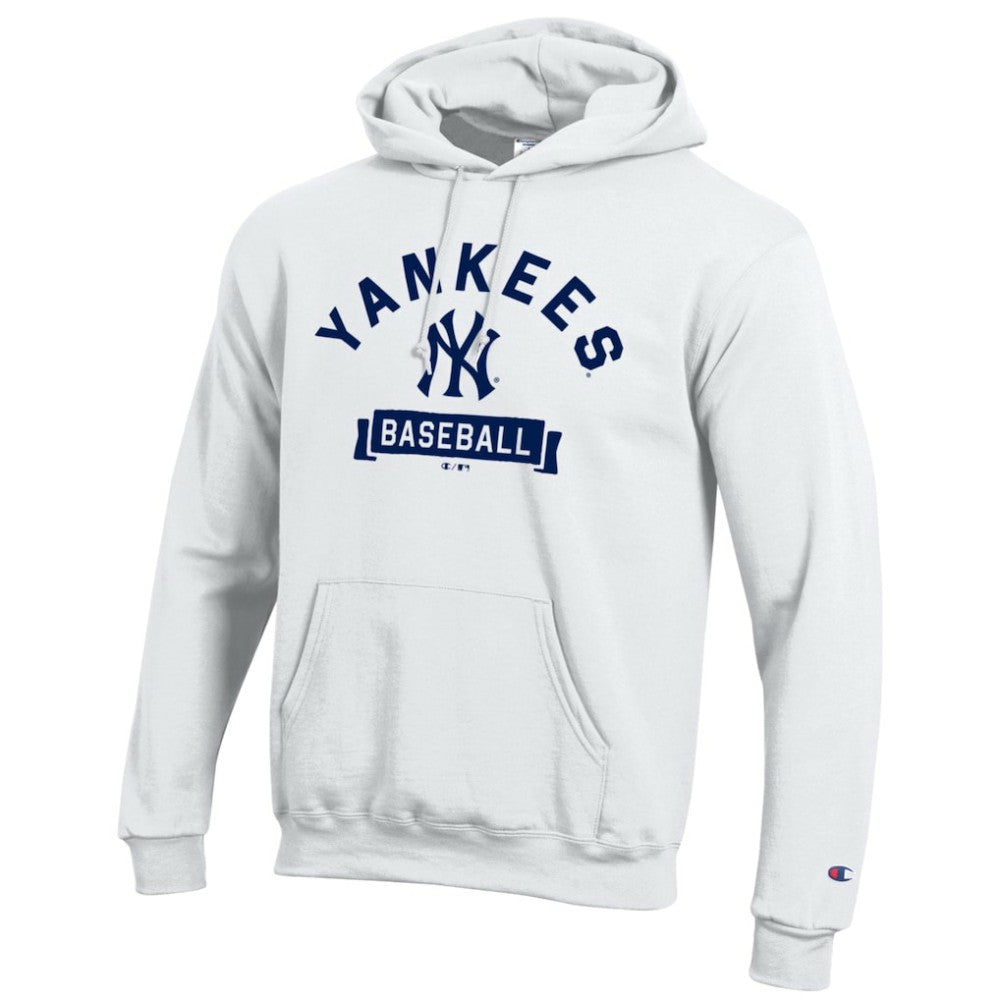 New York Yankees Champion Eco Powerblend Hoodie - White - MLB on Sale