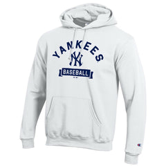 New York Yankees Champion Eco Powerblend Hoodie - White - MLB on Sale