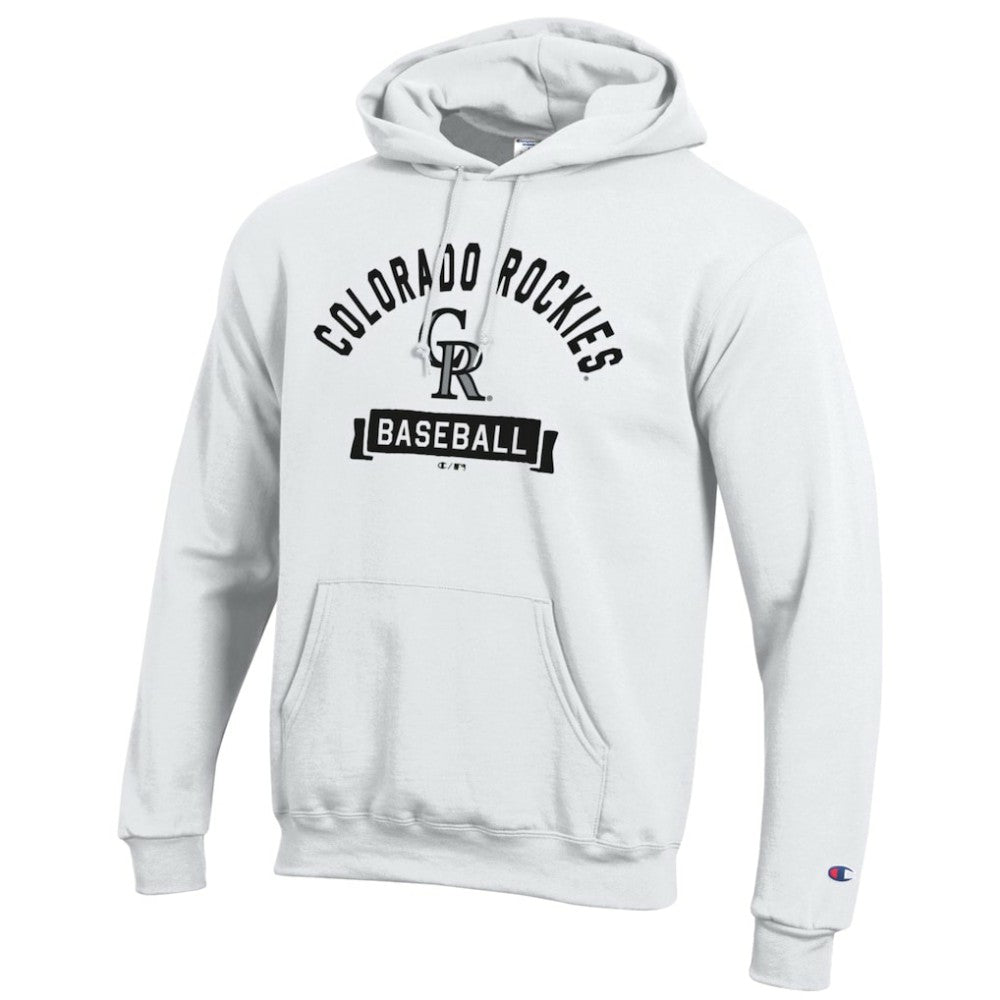 Colorado Rockies Champion Eco Powerblend Hoodie - White - MLB Discount