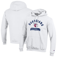 Cleveland Guardians Champion Eco Powerblend Hoodie - White - MLB on Sale