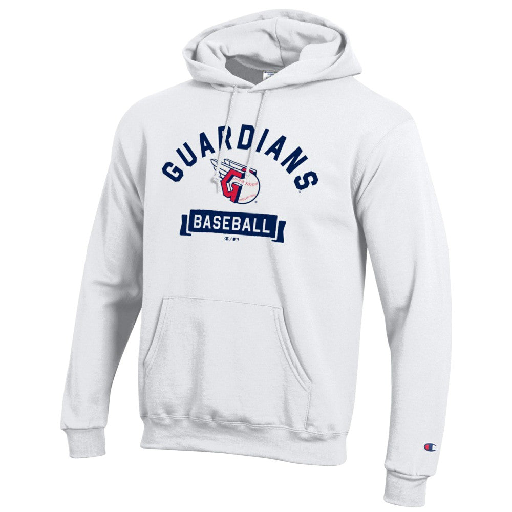 Cleveland Guardians Champion Eco Powerblend Hoodie - White - MLB on Sale