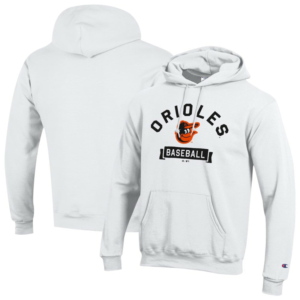 Baltimore Orioles Champion Eco Powerblend Hoodie - White - MLB Online