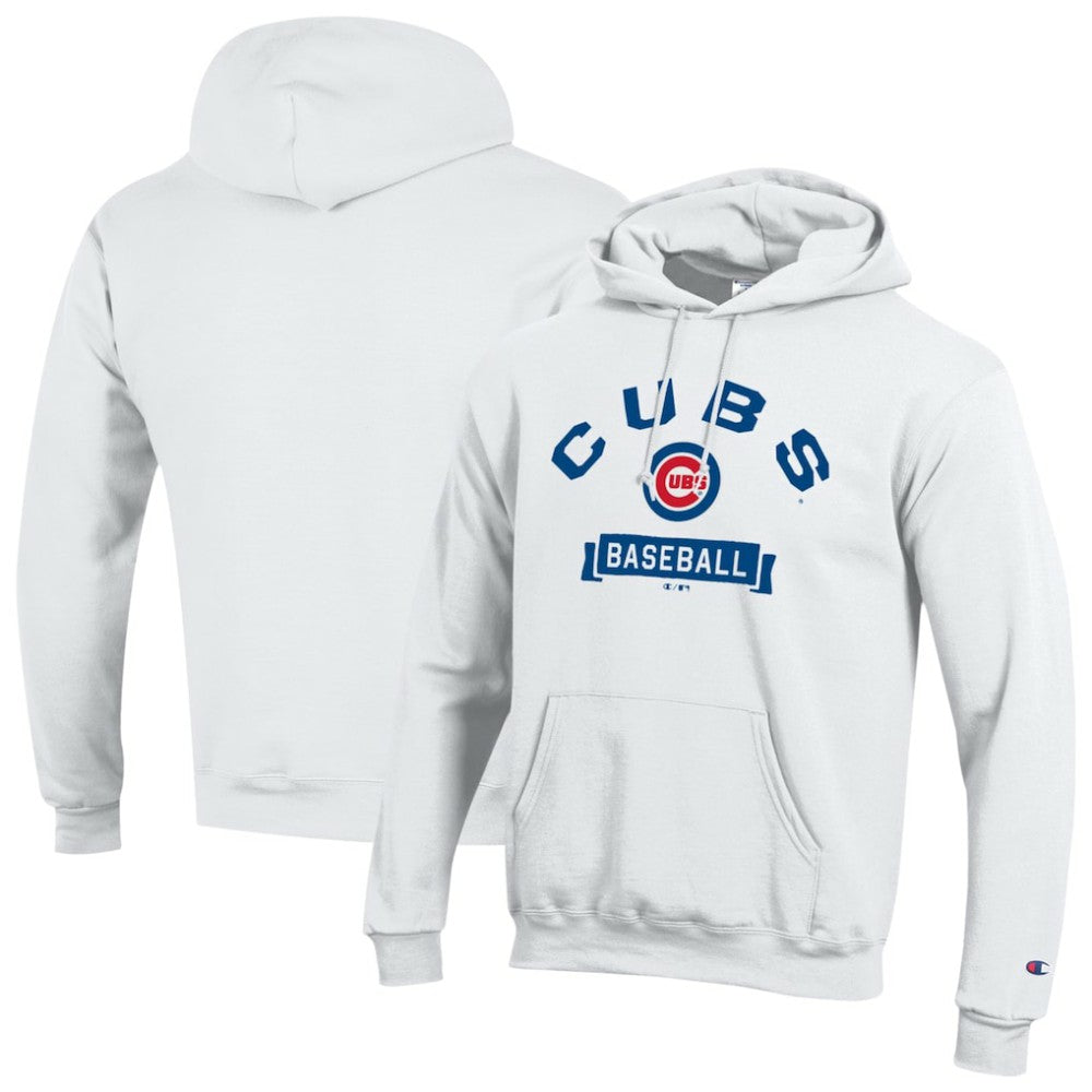 Chicago Cubs Champion Eco Powerblend Hoodie - White - MLB Sale