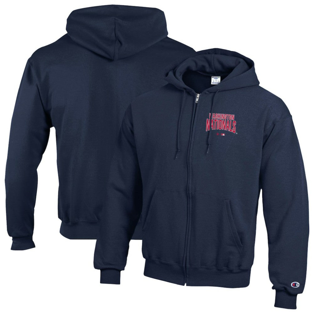 Washington Nationals Champion Eco Powerblend Full-Zip Hoodie - Navy - MLB on Sale