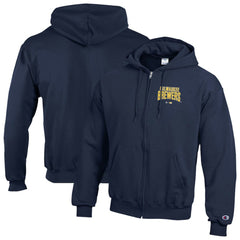 Milwaukee Brewers Champion Eco Powerblend Full-Zip Hoodie - Navy - MLB Sale