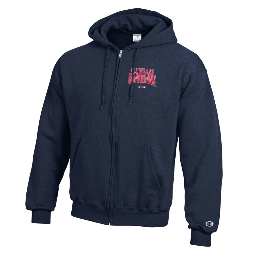 Cleveland Guardians Champion Eco Powerblend Full-Zip Hoodie - Navy - MLB Discount