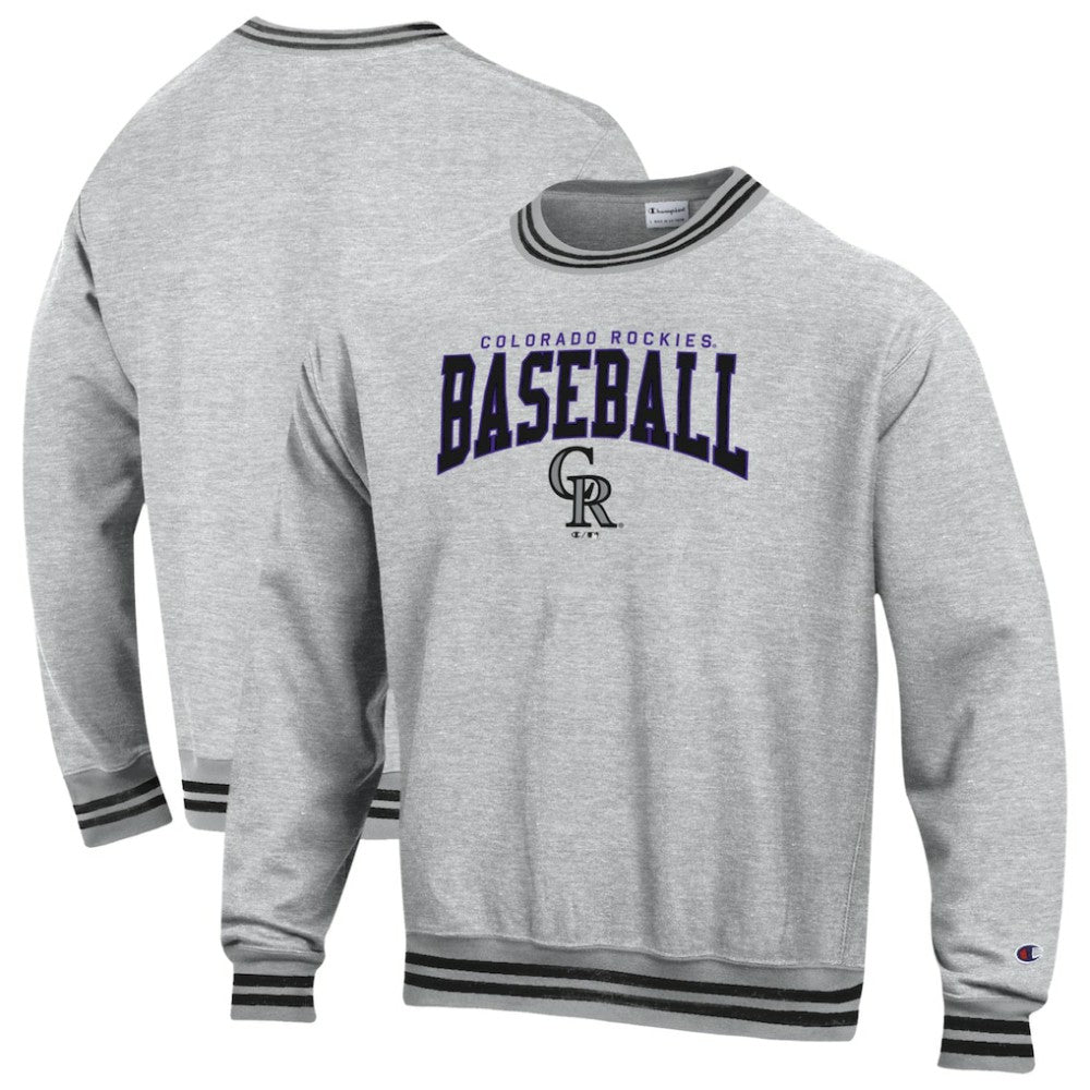 Colorado Rockies Champion Reverse Weave Sweatshirt - Black - MLB Discount