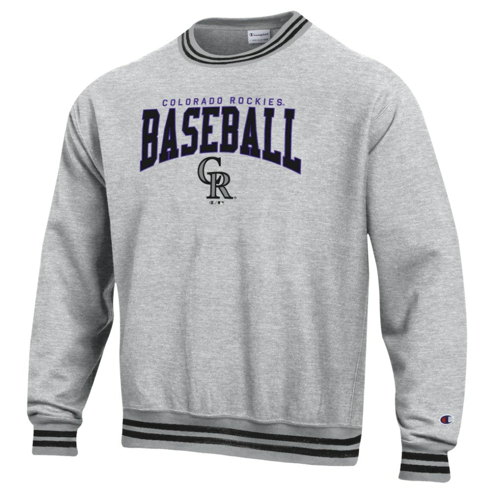 Colorado Rockies Champion Reverse Weave Sweatshirt - Black - MLB Discount