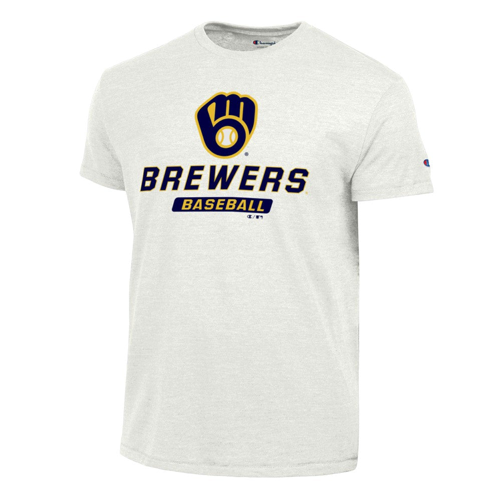 Milwaukee Brewers Champion Ultimate Tri-blend T-Shirt - White - MLB Lifestyle