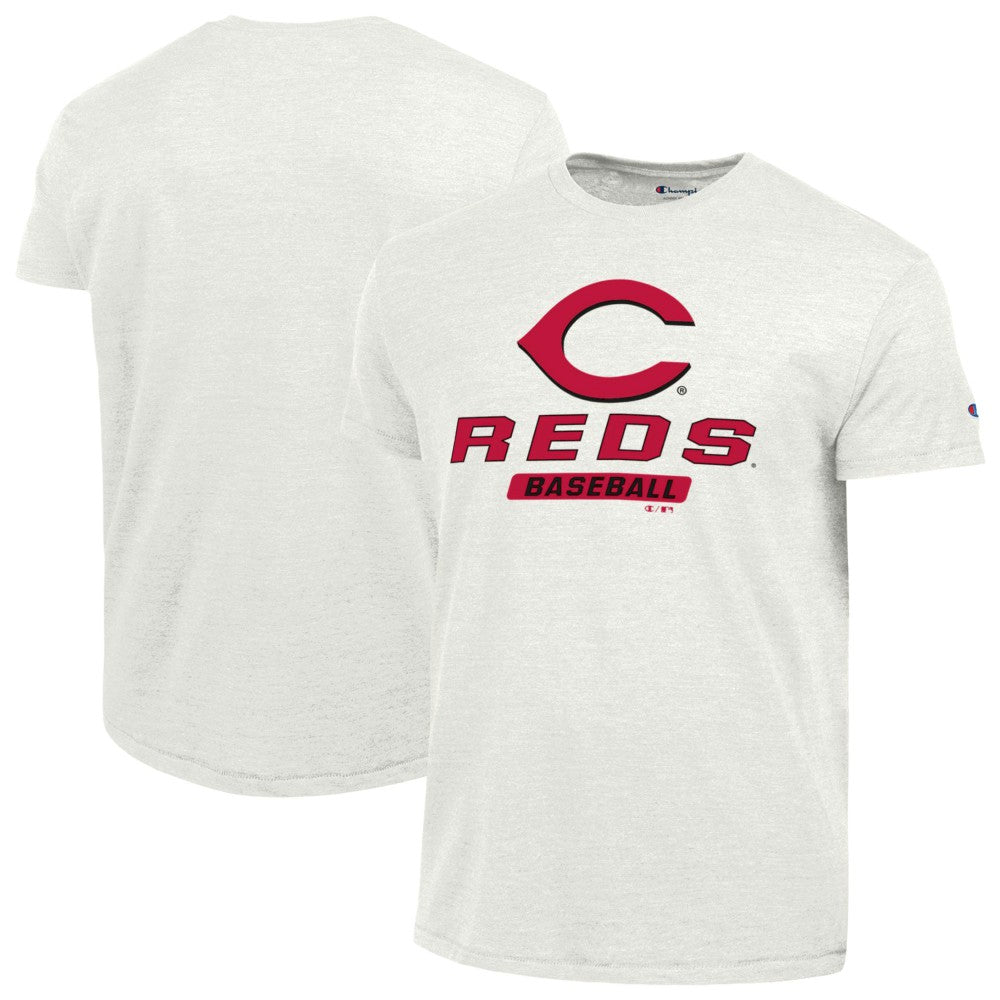 Cincinnati Reds Champion Ultimate Tri-blend T-Shirt - White - MLB Discount