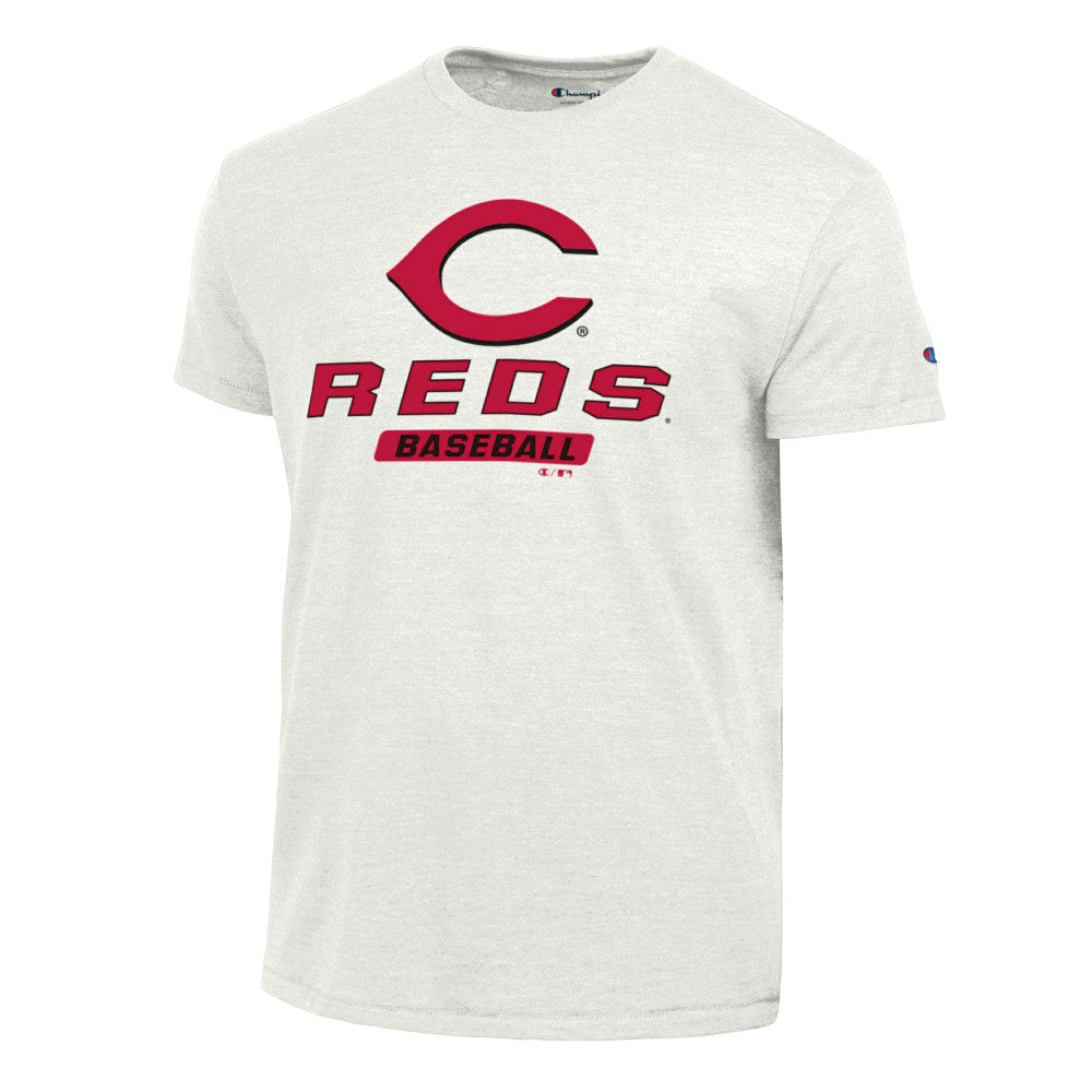 Cincinnati Reds Champion Ultimate Tri-blend T-Shirt - White - MLB Discount