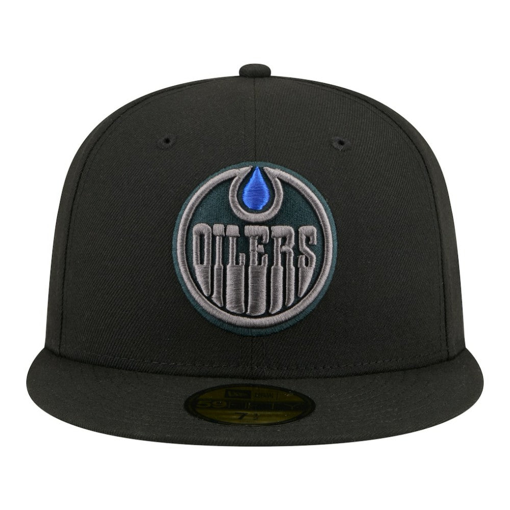 Edmonton Oilers New Era Color Pop 59FIFTY Fitted Hat - Black - NHL 203778843