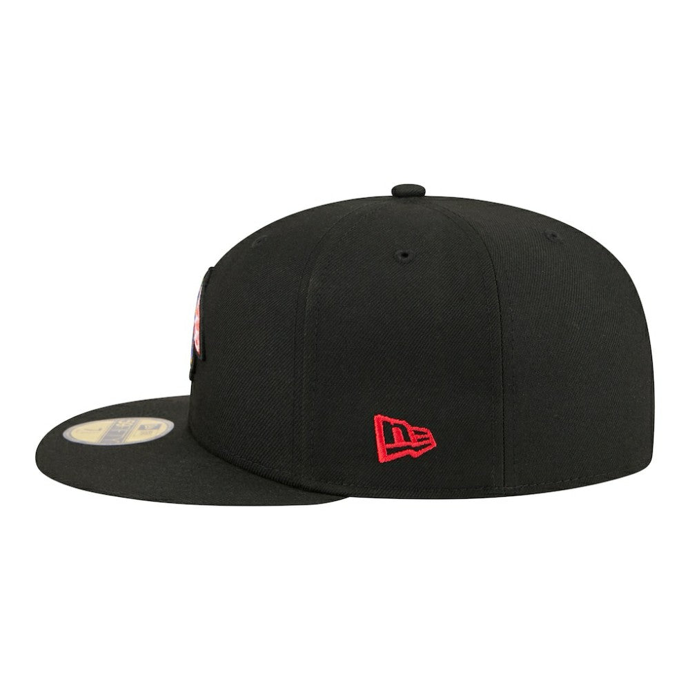Chicago Blackhawks New Era Color Pop 59FIFTY Fitted Hat - Black - NHL 203778844