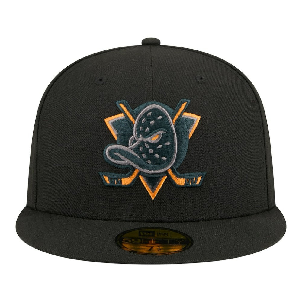 Anaheim Ducks New Era Color Pop 59FIFTY Fitted Hat - Black - NHL 203778845