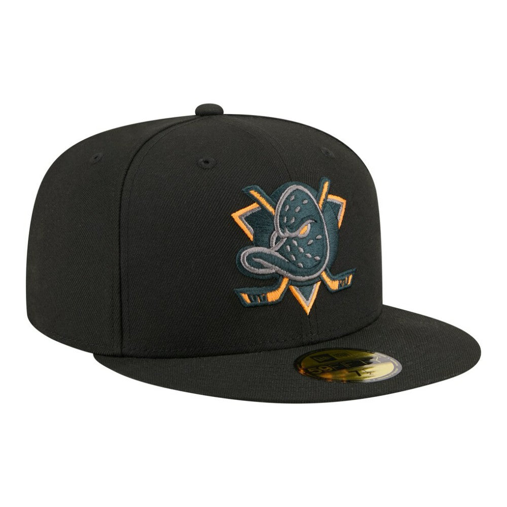 Anaheim Ducks New Era Color Pop 59FIFTY Fitted Hat - Black - NHL 203778845