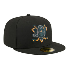 Anaheim Ducks New Era Color Pop 59FIFTY Fitted Hat - Black - NHL 203778845