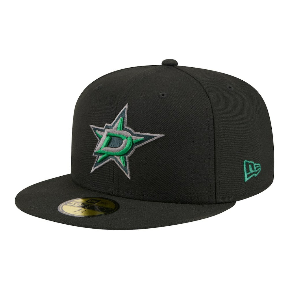 Dallas Stars New Era Color Pop 59FIFTY Fitted Hat - Black - NHL 203778847