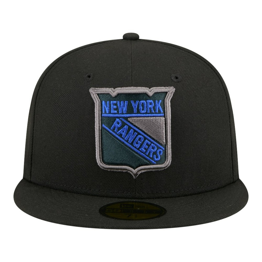 New York Rangers New Era Color Pop 59FIFTY Fitted Hat - Black - NHL 203778848