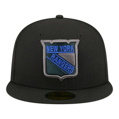 New York Rangers New Era Color Pop 59FIFTY Fitted Hat - Black - NHL 203778848