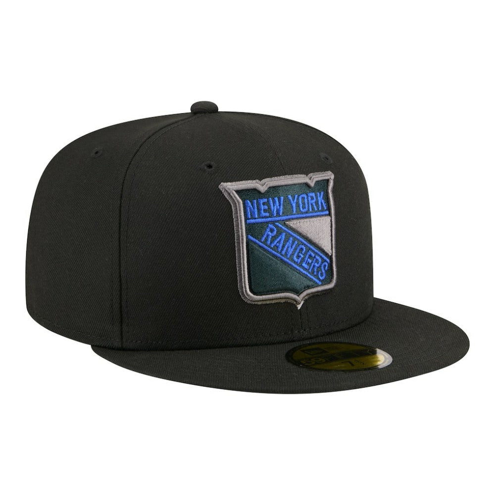 New York Rangers New Era Color Pop 59FIFTY Fitted Hat - Black - NHL 203778848