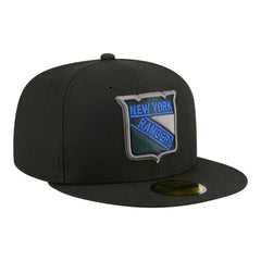 New York Rangers New Era Color Pop 59FIFTY Fitted Hat - Black - NHL 203778848
