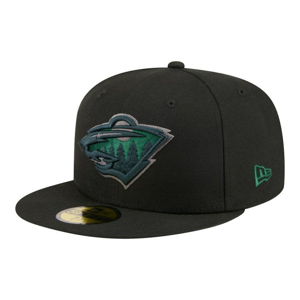 Minnesota Wild New Era Color Pop 59FIFTY Fitted Hat - Black - NHL 203778851