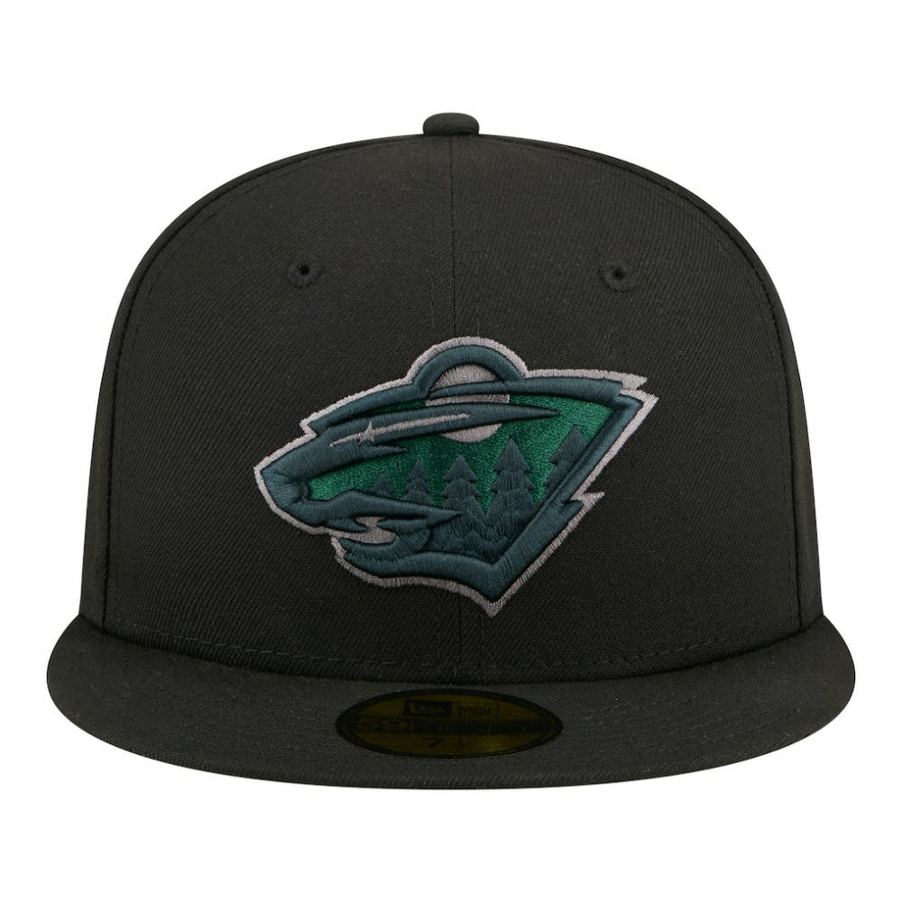 Minnesota Wild New Era Color Pop 59FIFTY Fitted Hat - Black - NHL 203778851