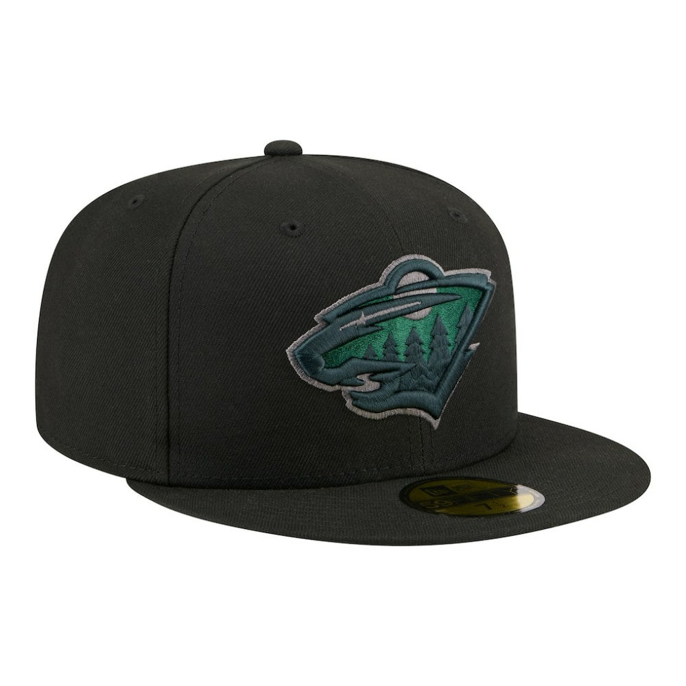 Minnesota Wild New Era Color Pop 59FIFTY Fitted Hat - Black - NHL 203778851