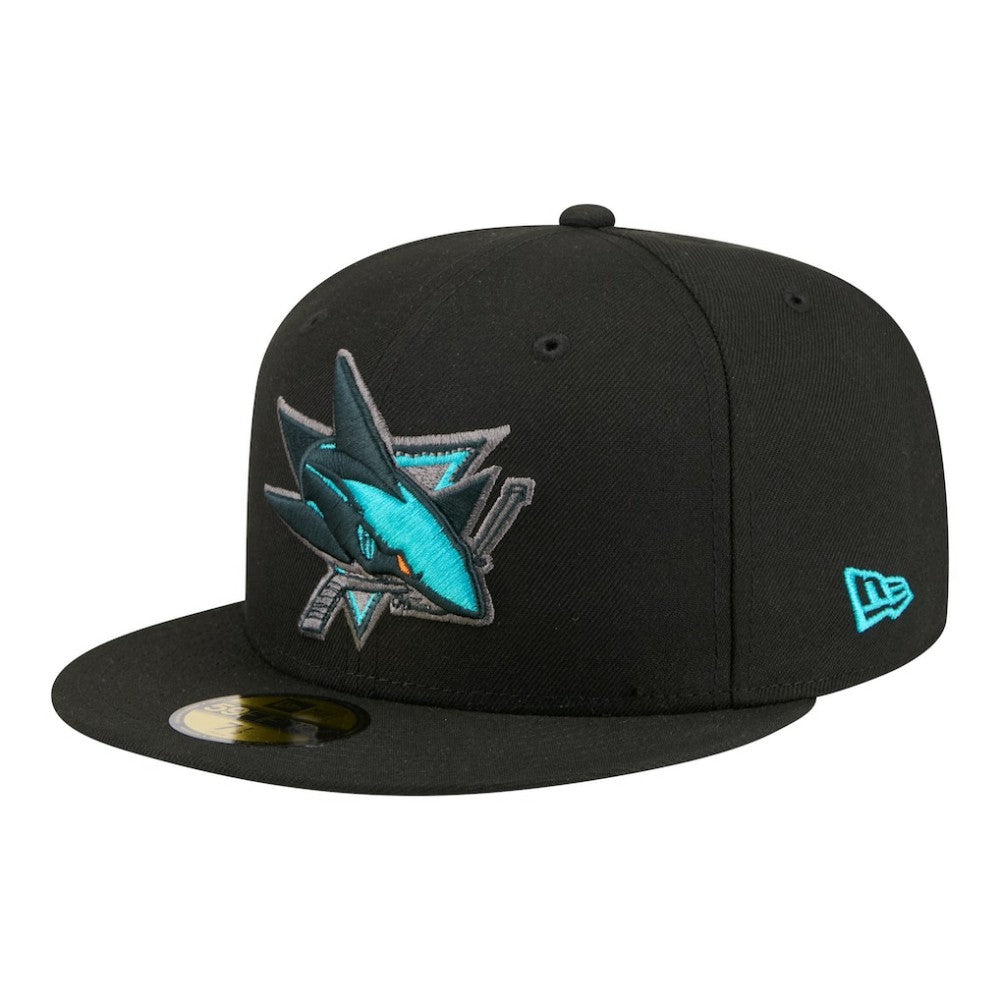 San Jose Sharks New Era Color Pop 59FIFTY Fitted Hat - Black - NHL 203778853