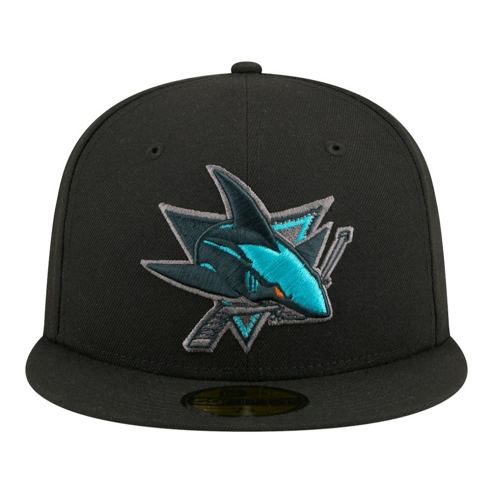 San Jose Sharks New Era Color Pop 59FIFTY Fitted Hat - Black - NHL 203778853