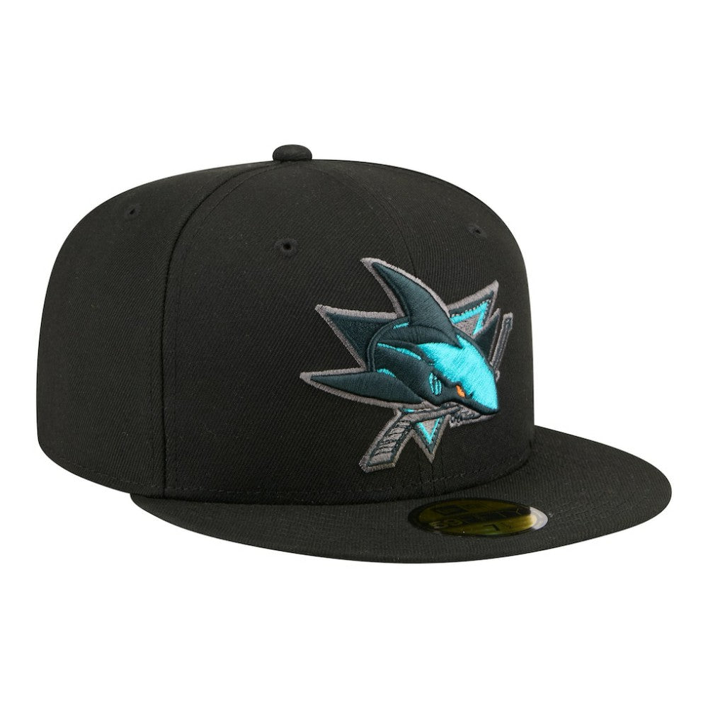 San Jose Sharks New Era Color Pop 59FIFTY Fitted Hat - Black - NHL 203778853