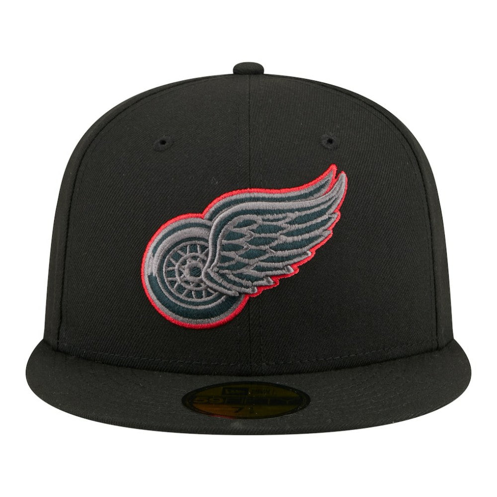 Detroit Red Wings New Era Color Pop 59FIFTY Fitted Hat - Black - NHL 203778857
