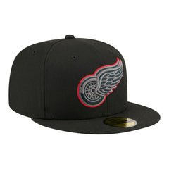 Detroit Red Wings New Era Color Pop 59FIFTY Fitted Hat - Black - NHL 203778857