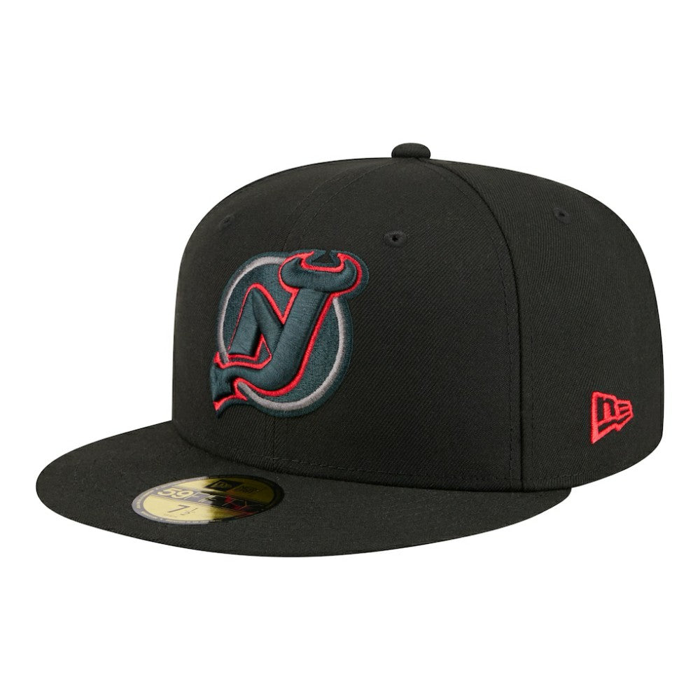 New Jersey Devils New Era Color Pop 59FIFTY Fitted Hat - Black - NHL 203778858