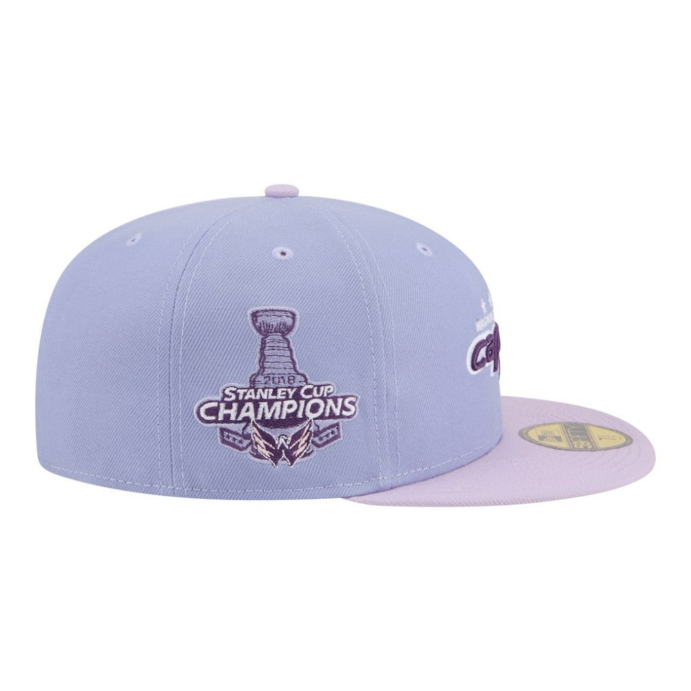 Washington Capitals New Era Lavender Bloom 59FIFTY Fitted Hat - Purple/Light Purple - NHL 203778859