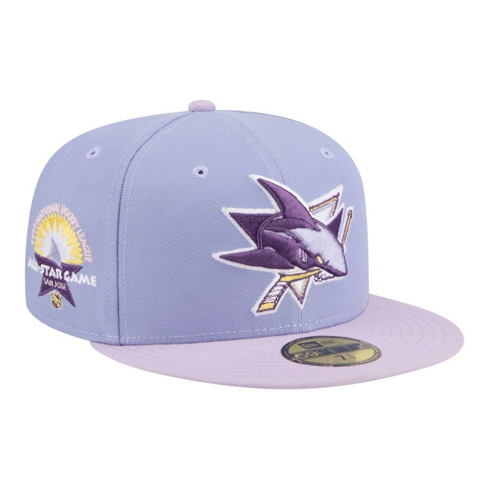 San Jose Sharks New Era Lavender Bloom 59FIFTY Fitted Hat - Light Purple/Purple - NHL 203778862