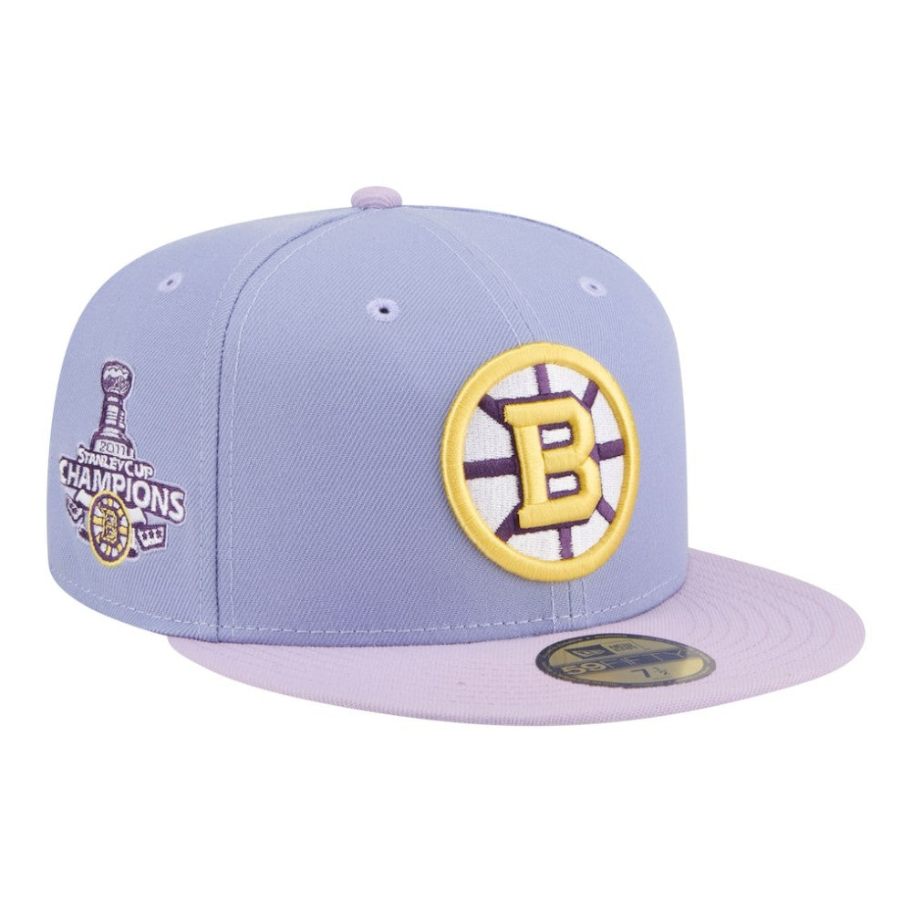 Boston Bruins New Era Lavender Bloom 59FIFTY Fitted Hat - Light Purple/Purple - NHL 203778866