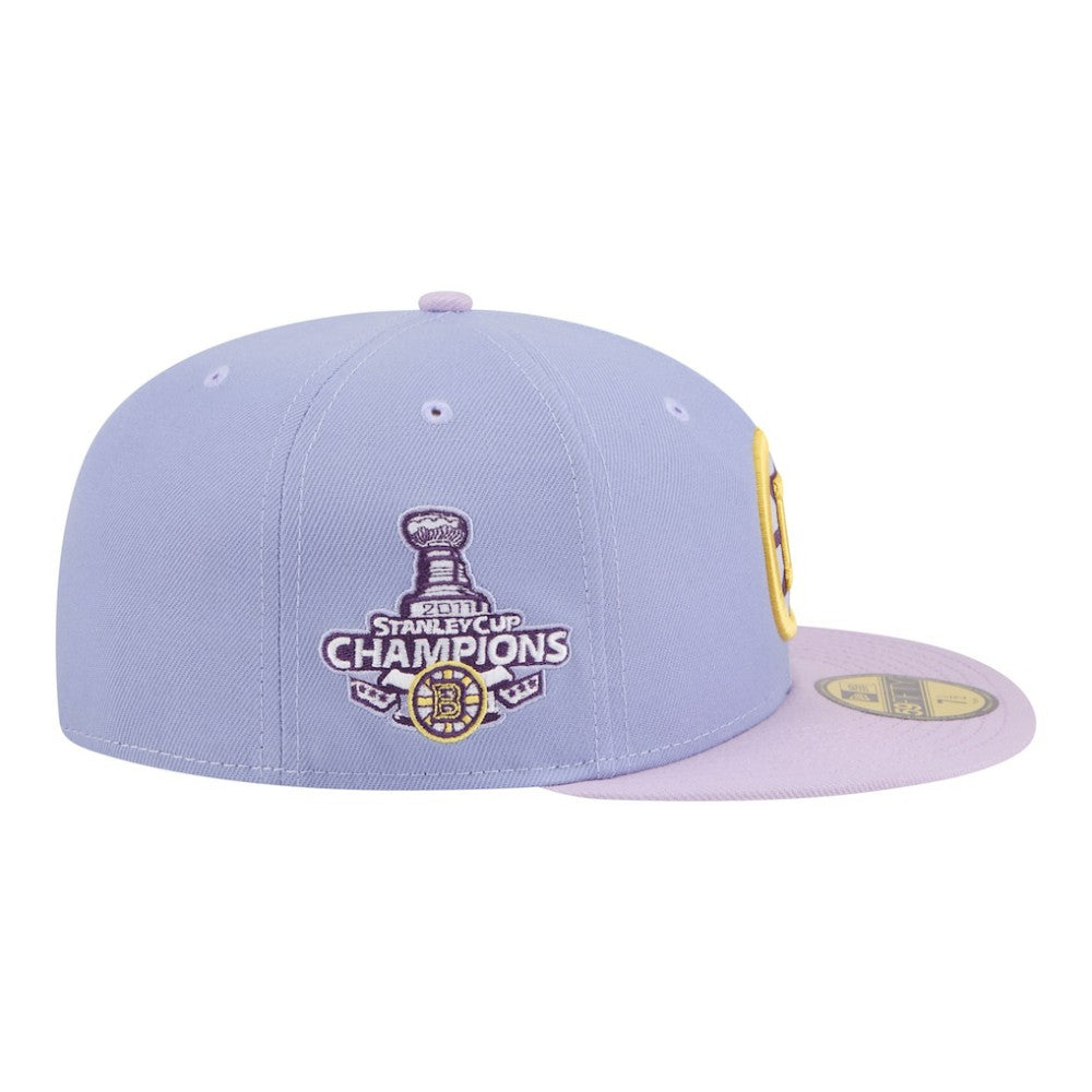 Boston Bruins New Era Lavender Bloom 59FIFTY Fitted Hat - Light Purple/Purple - NHL 203778866