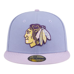 Chicago Blackhawks New Era Lavender Bloom 59FIFTY Fitted Hat - Light Purple/Purple - NHL 203778872