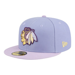Chicago Blackhawks New Era Lavender Bloom 59FIFTY Fitted Hat - Light Purple/Purple - NHL 203778872
