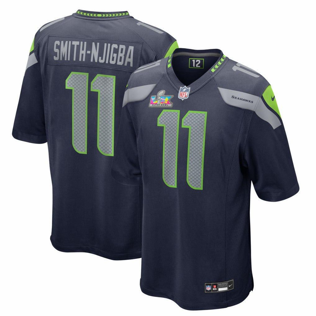 Nike Jaxon Smith-Njigba Seattle Seahawks Super Bowl LX Patch Game Jersey College Navy