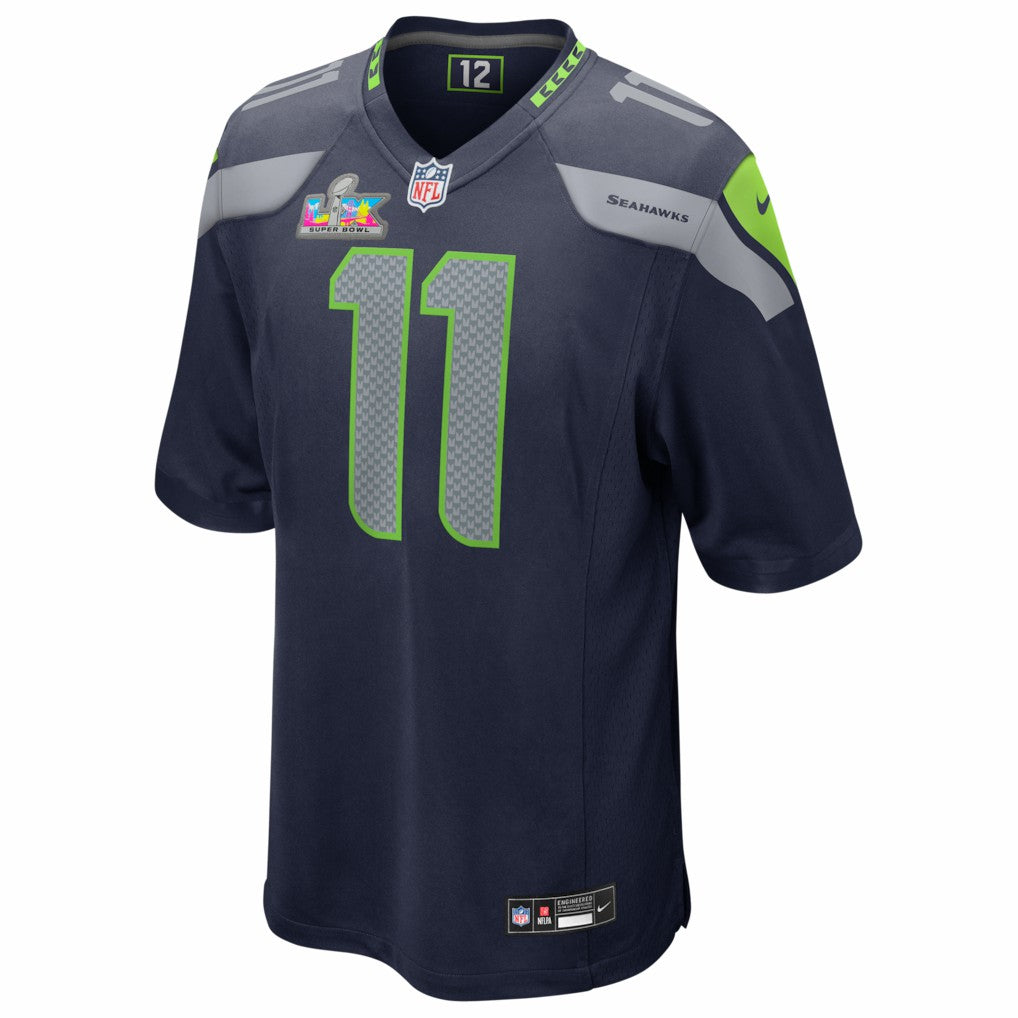Nike Jaxon Smith-Njigba Seattle Seahawks Super Bowl LX Patch Game Jersey College Navy