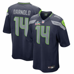 Nike Sam Darnold Seattle Seahawks Super Bowl LX Patch Game Jersey College Navy