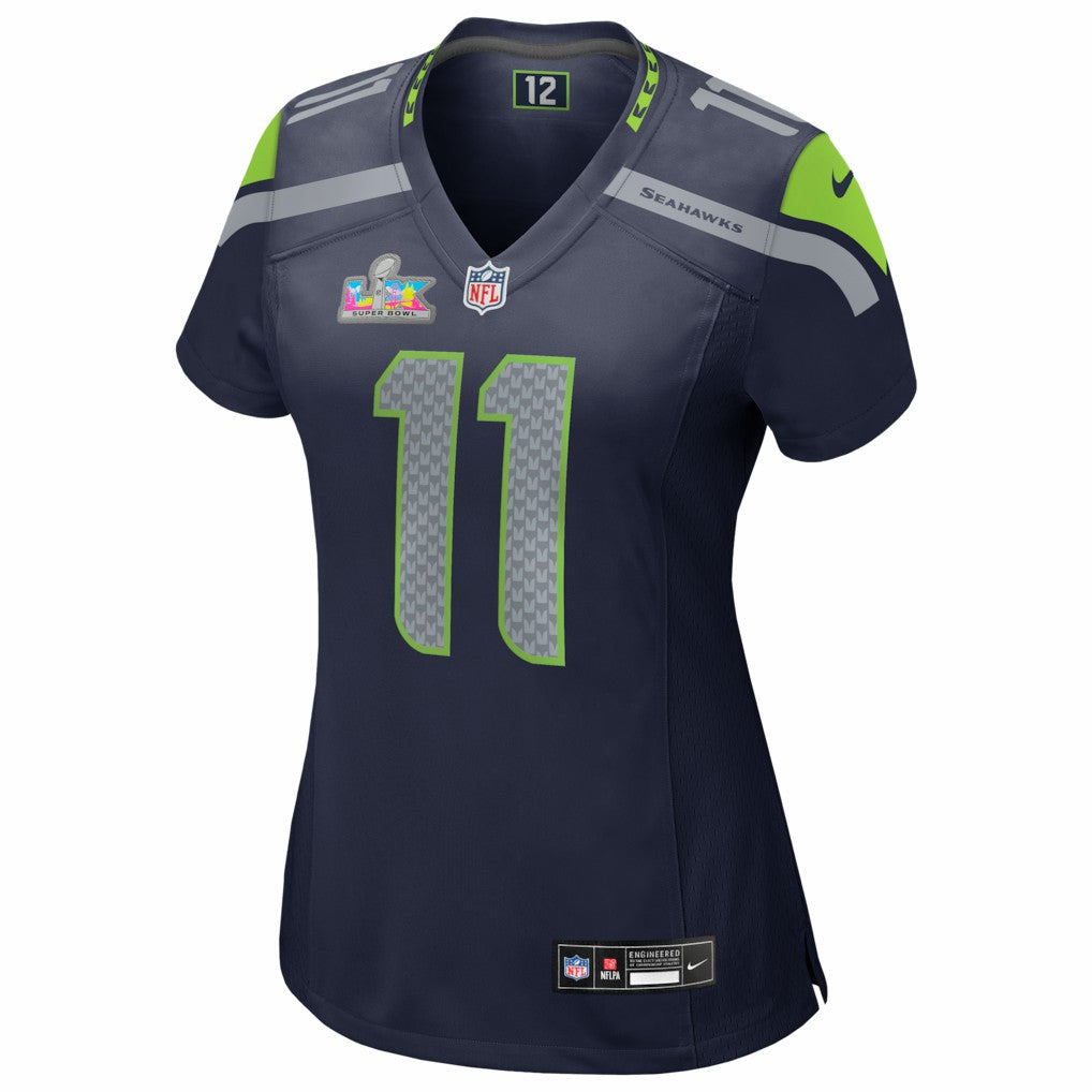 Nike Jaxon Smith-Njigba Seattle Seahawks Women's Super Bowl LX Patch Game Jersey College Navy