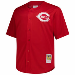 Deion Sanders Cincinnati Reds Mitchell & Ness Big & Tall Cooperstown Mesh Batting Practice Jersey - Red - Mitchell & Ness Lifestyle