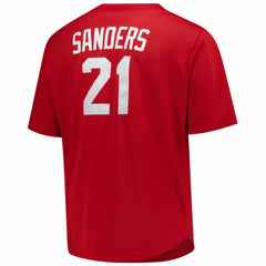 Deion Sanders Cincinnati Reds Mitchell & Ness Big & Tall Cooperstown Mesh Batting Practice Jersey - Red - Mitchell & Ness Lifestyle