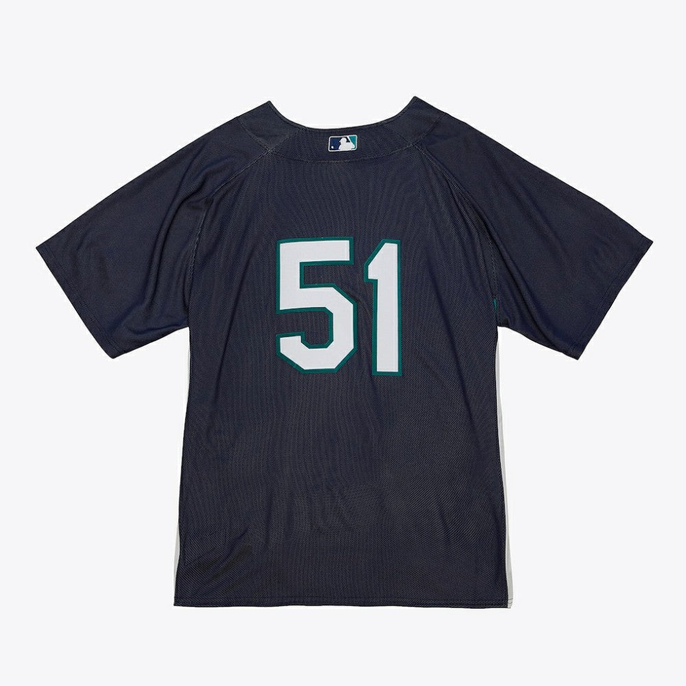 Ichiro Suzuki Seattle Mariners Mitchell & Ness Big & Tall Cooperstown Mesh Batting Practice Jersey - Navy - Mitchell & Ness Lifestyle