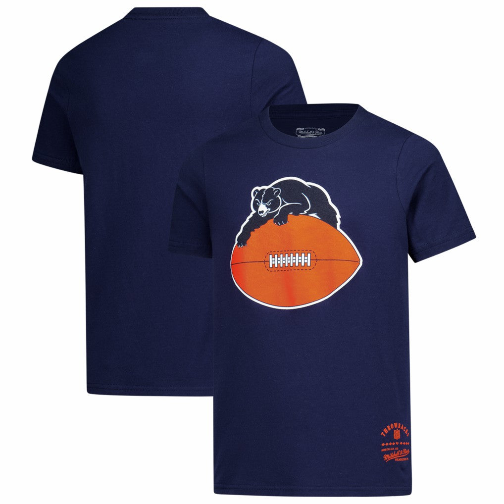 Mitchell & Ness Chicago Bears Youth Retro Logo T-Shirt Navy